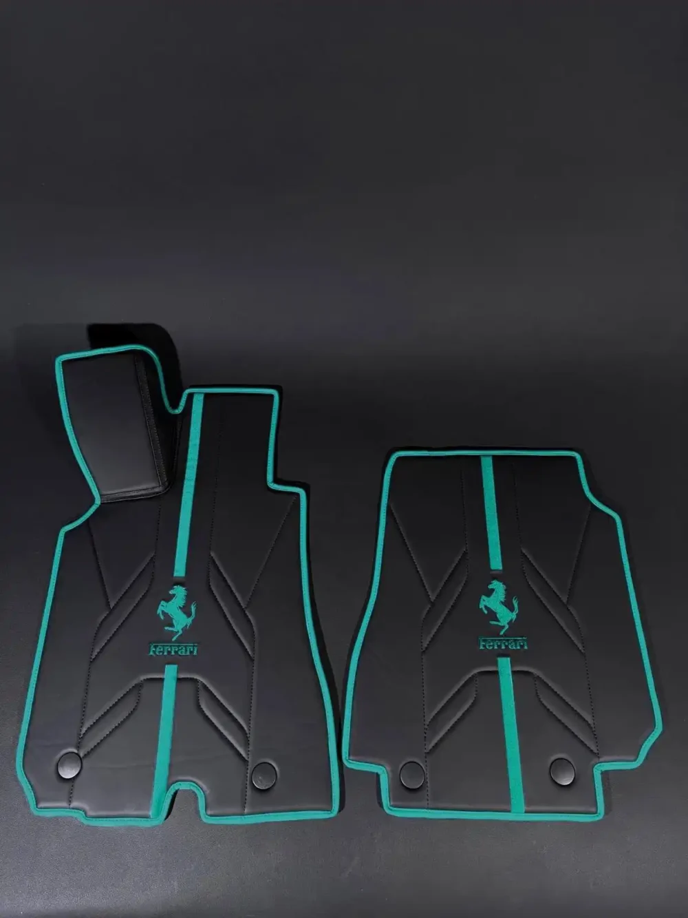 Black Custom 2D Floor Mats Andromeda Crown